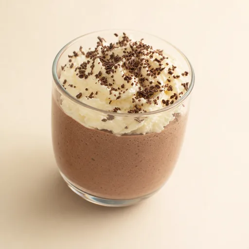 Mousse de chocolate con eritritol y crema batida