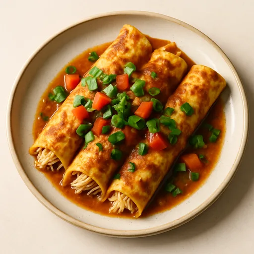 Enchiladas Keto de Pollo con Tortillas de Queso