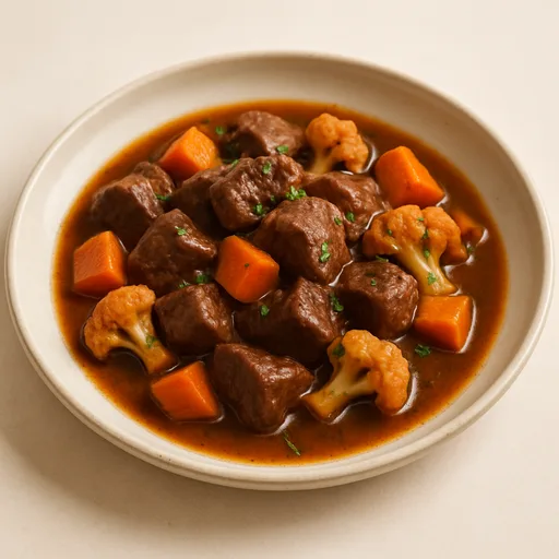 Estofado de Carne Keto en Olla de Cocción Lenta