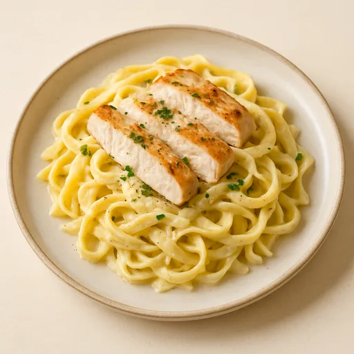 Fettuccine Alfredo con Pollo Keto