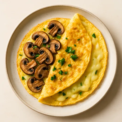 Keto Omelett med Ost och Svamp