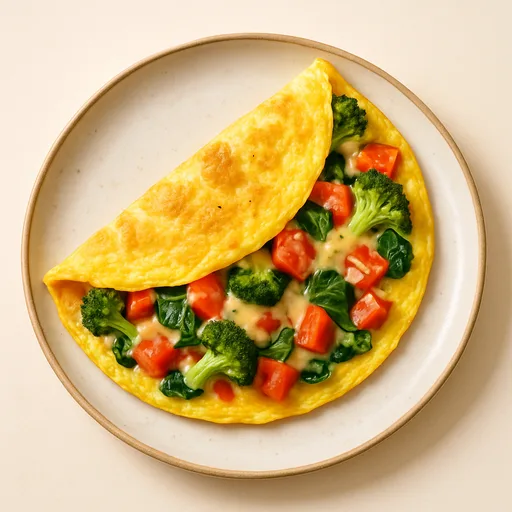 Keto Omlet z Warzywami i Serem