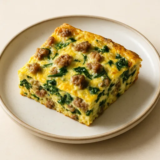 Keto Sausage and Spinach Egg Casserole
