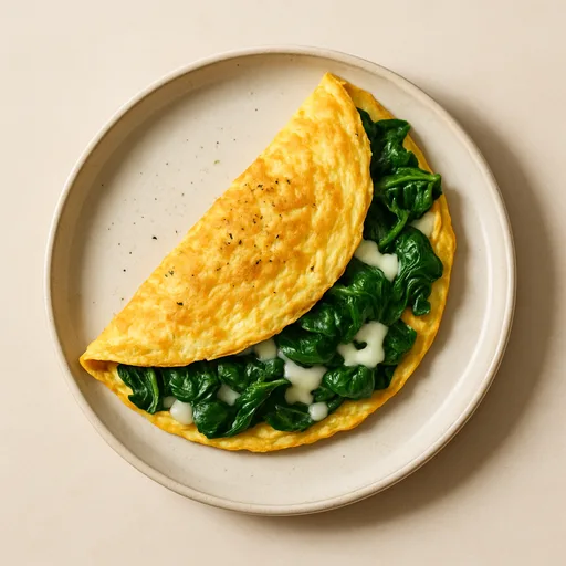 Omelette Keto aux Épinards et Fromage