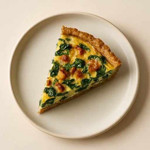 Quiche Keto con Pancetta e Spinaci