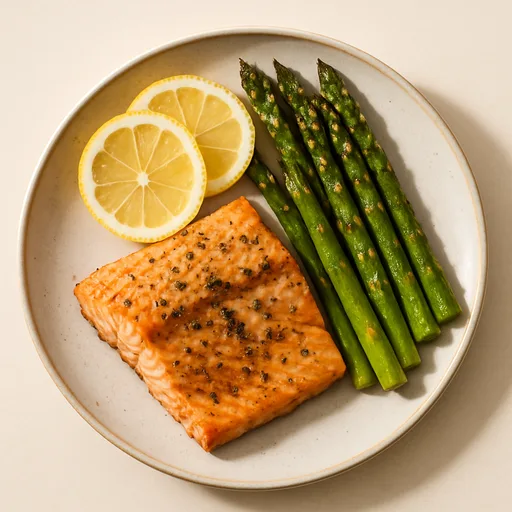 Saumon Keto au Four avec Asperges et Citron